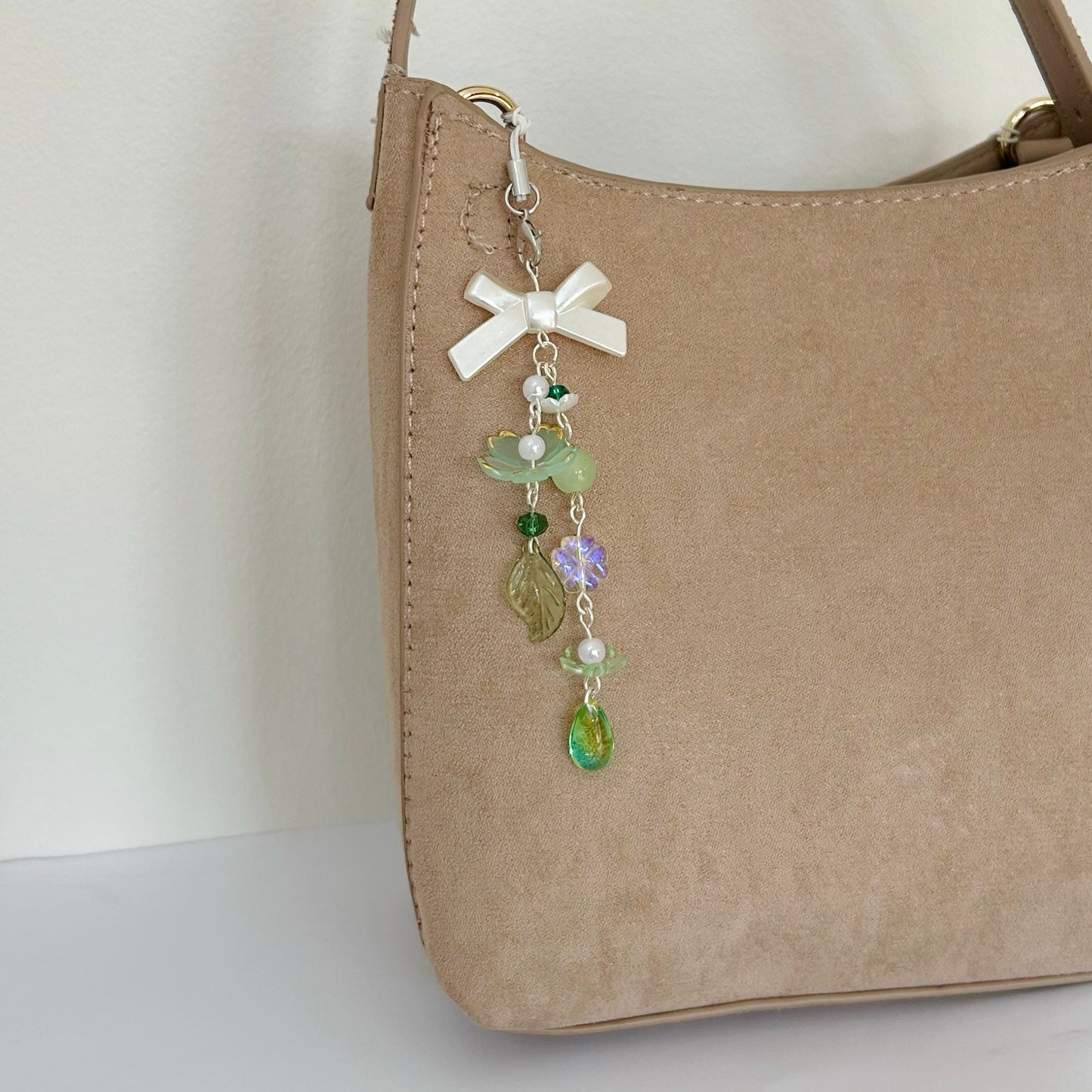 Green Phone charm / key chain