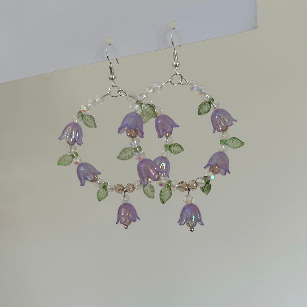 Flower Hoop Earrings