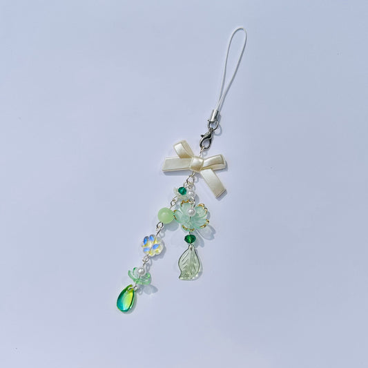 Green Phone charm / key chain