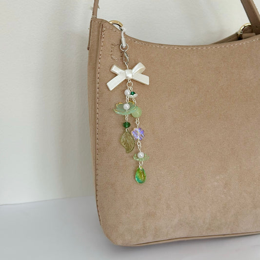 Green Phone charm / key chain