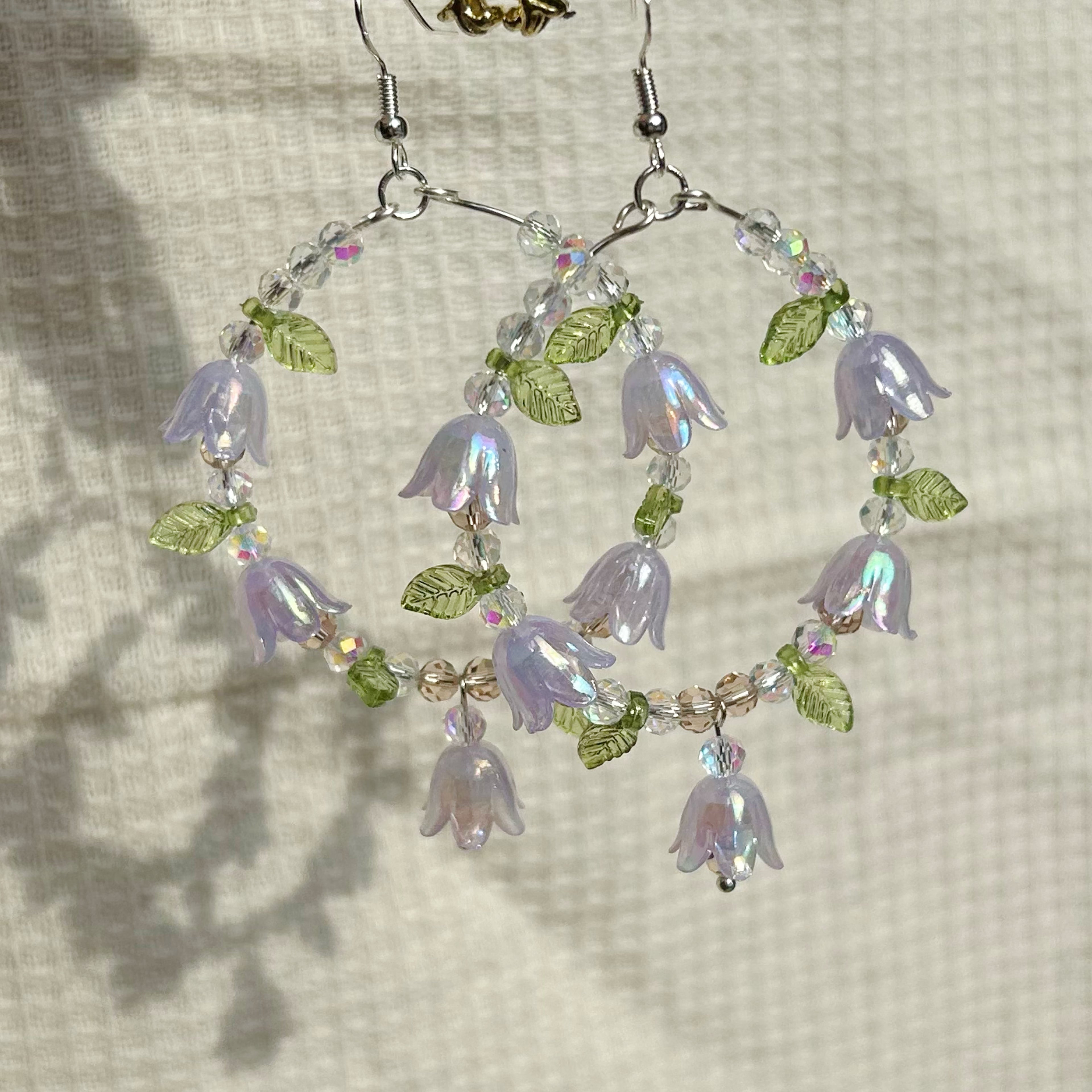 Flower Hoop Earrings