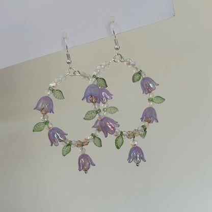 Flower Hoop Earrings