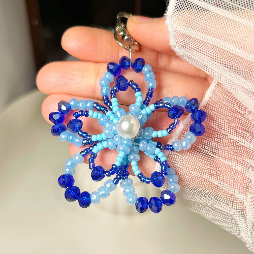 Beaded Flower keychain