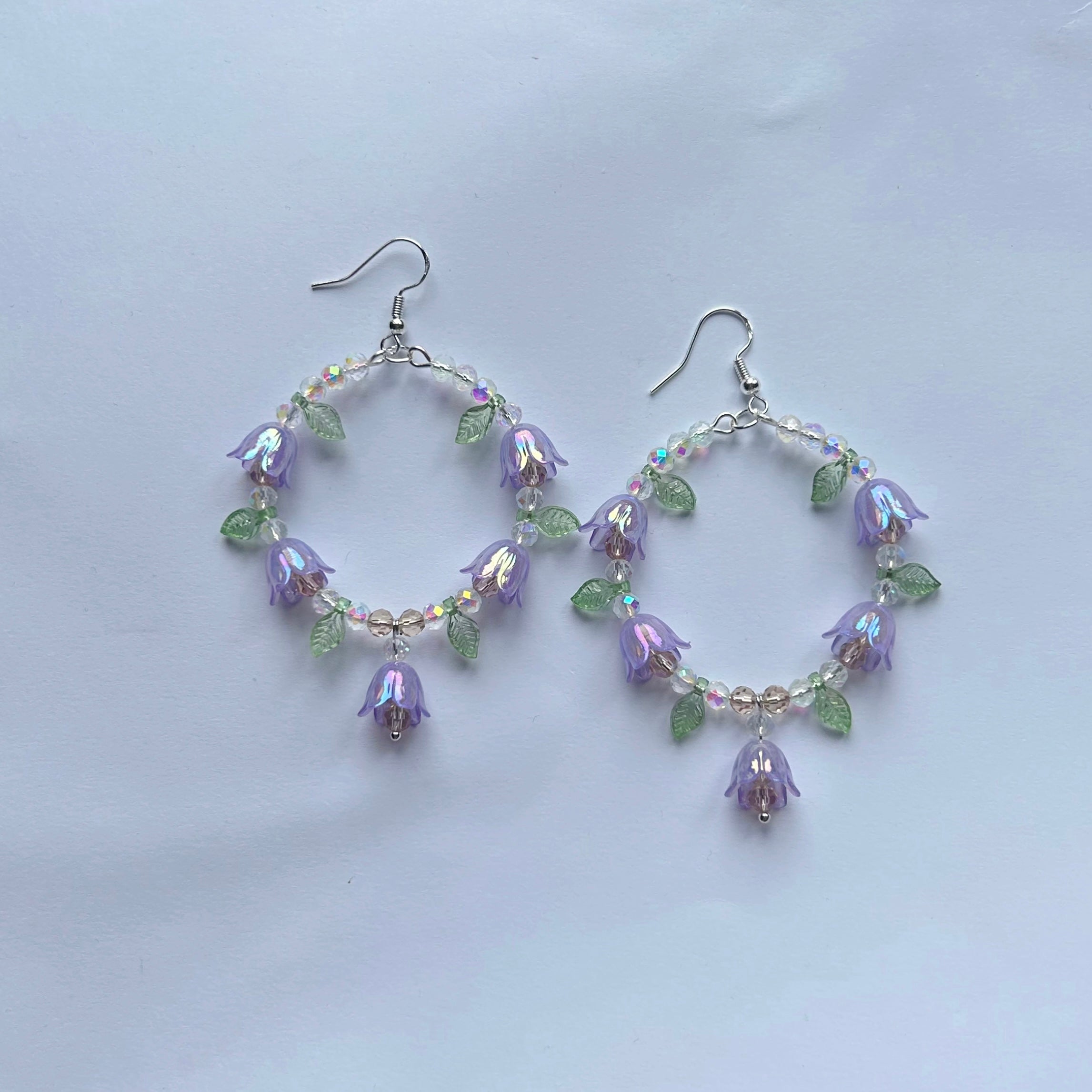 Flower Hoop Earrings