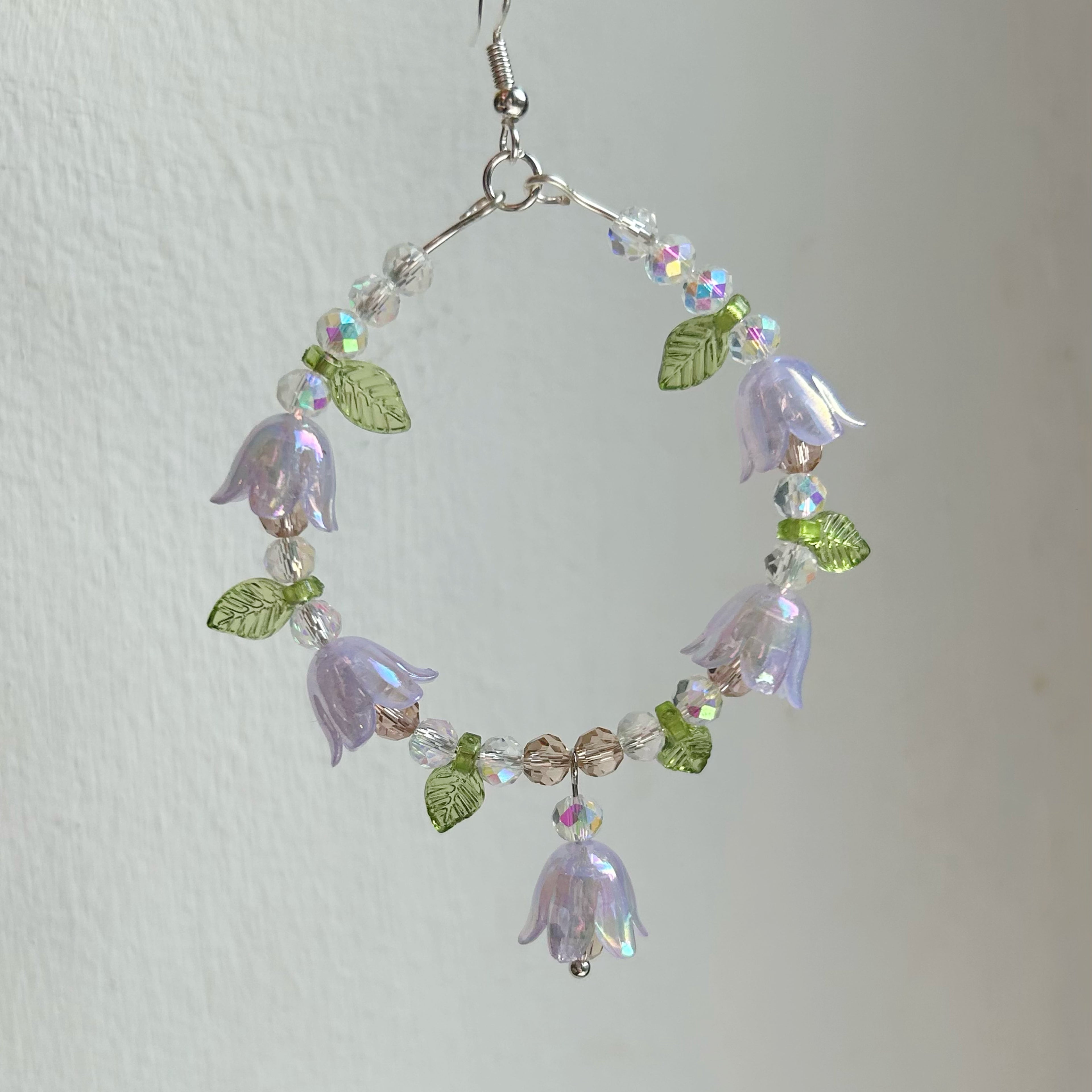 Flower Hoop Earrings