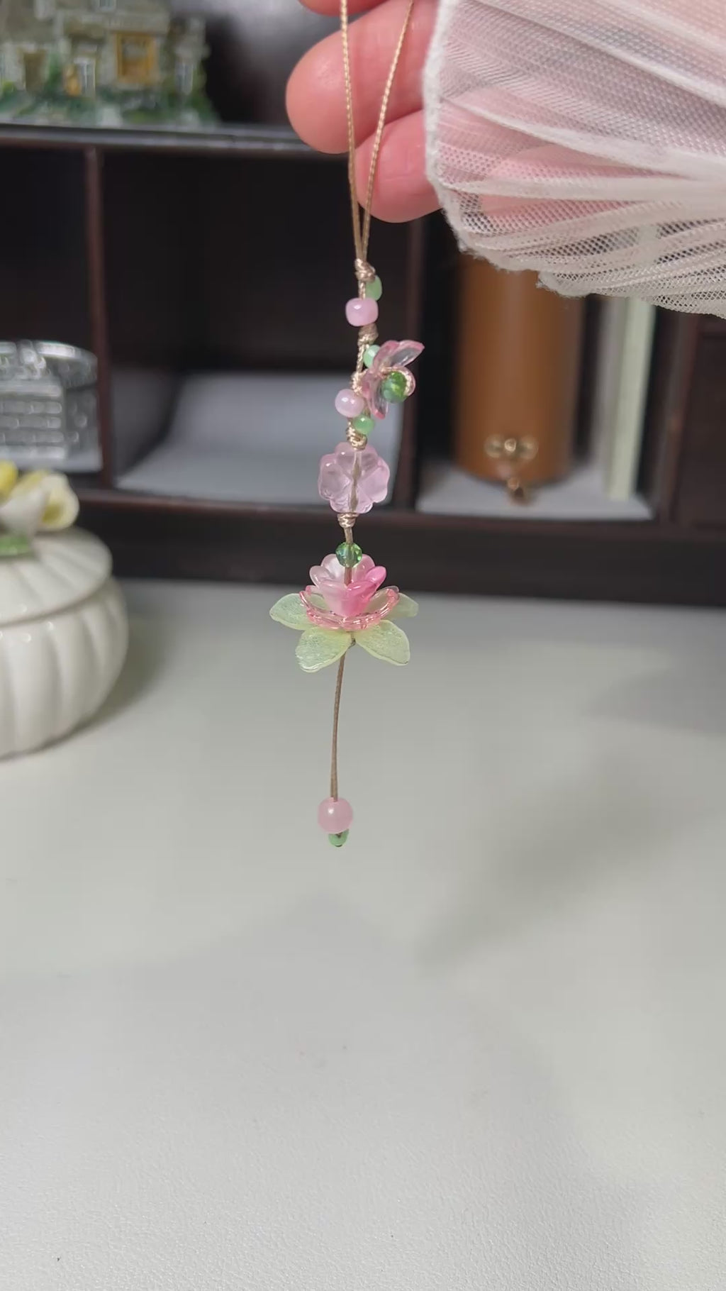 Lotus bag Charm